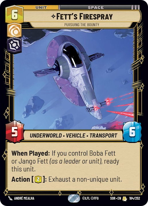 Fett's Firespray, Pursuing the Bounty