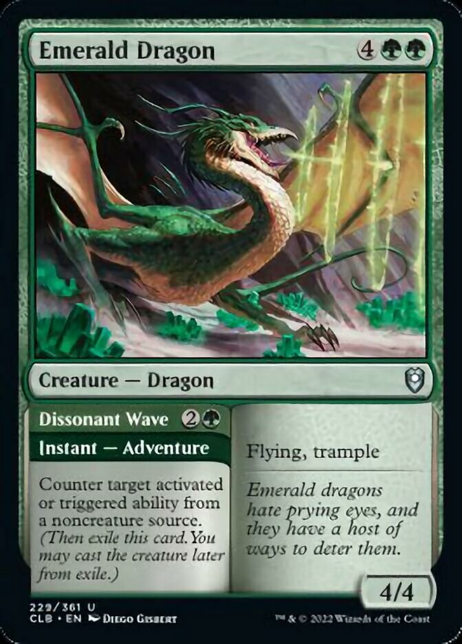 Emerald Dragon // Dissonant Wave - Foil