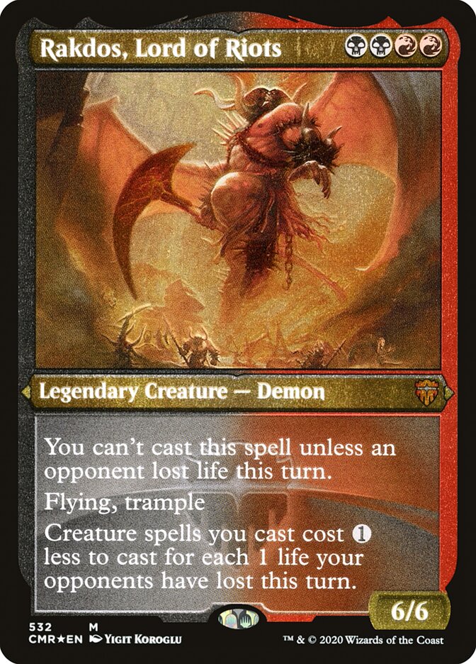 Rakdos, Lord of Riots - Etched Foil