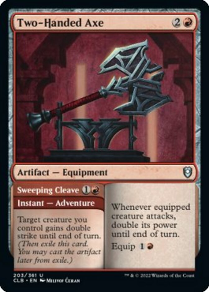 Two-Handed Axe // Sweeping Cleave - Foil