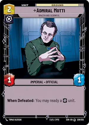 Admiral Motti, Brazen and Scornful