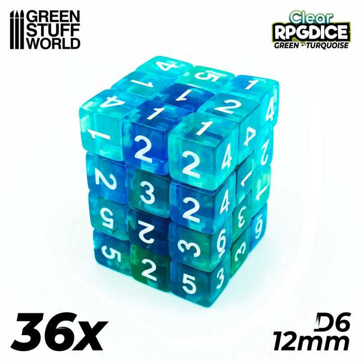 Green Stuff World - Dice - D6 - 12mm