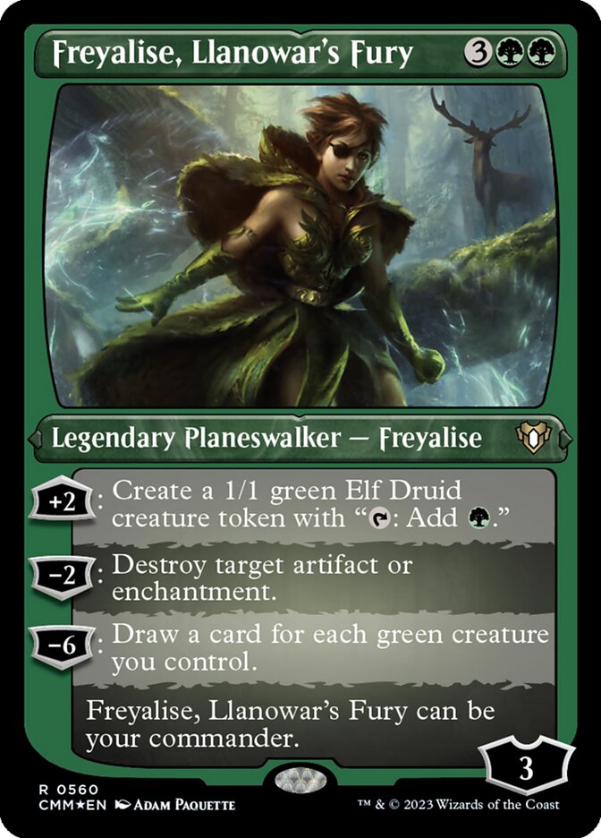 Freyalise, Llanowar's Fury - Etched Foil
