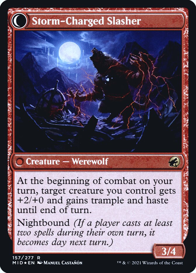 Reckless Stormseeker // Storm-Charged Slasher - Foil