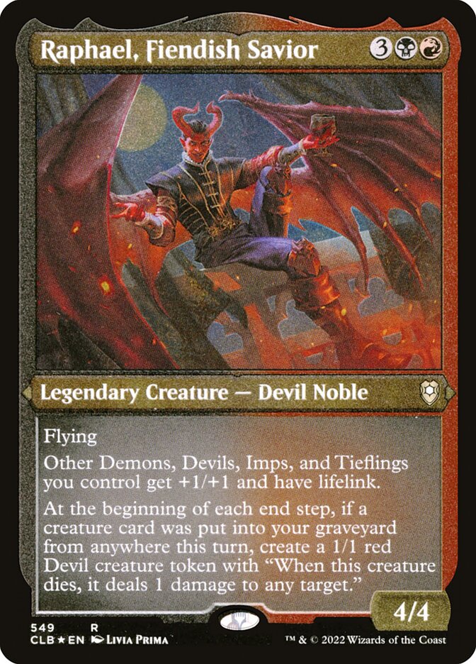 Raphael, Fiendish Savior - Etched Foil