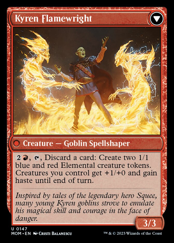 Invasion of Mercadia // Kyren Flamewright - Foil