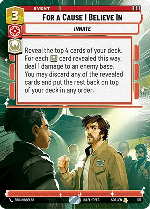 For a Cause I Believe In - Hyperspace Foil