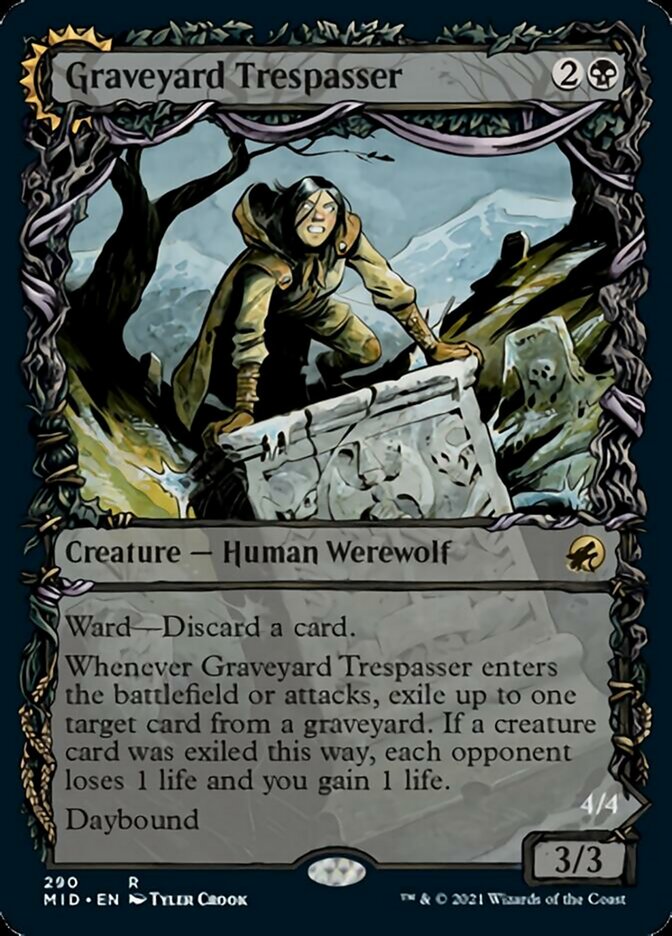 Graveyard Trespasser // Graveyard Glutton - Foil