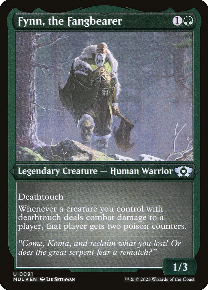 Fynn, the Fangbearer - Etched Foil