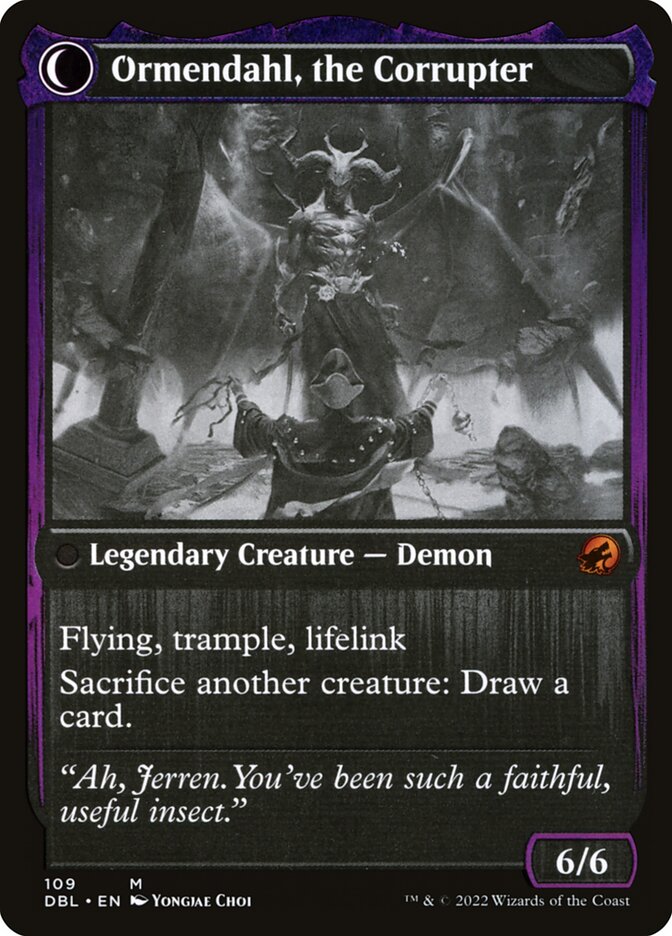 Jerren, Corrupted Bishop // Ormendahl, the Corrupter - Foil