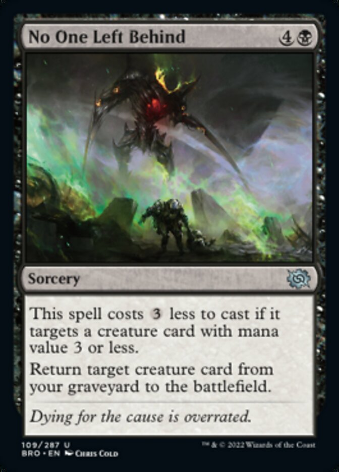 No One Left Behind - Foil