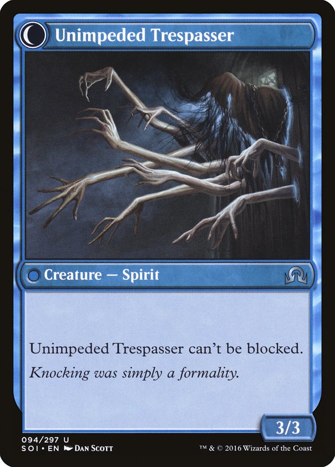 Uninvited Geist // Unimpeded Trespasser - Foil