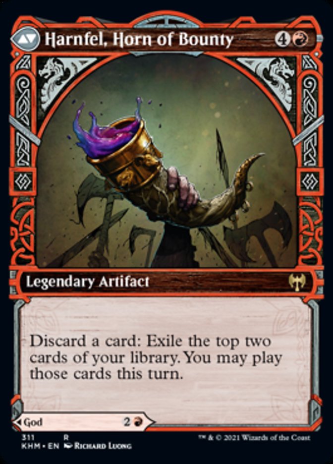 Birgi, God of Storytelling // Harnfel, Horn of Bounty