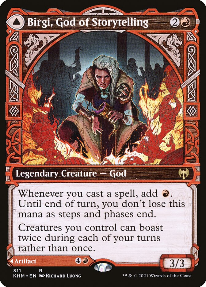 Birgi, God of Storytelling // Harnfel, Horn of Bounty - Foil