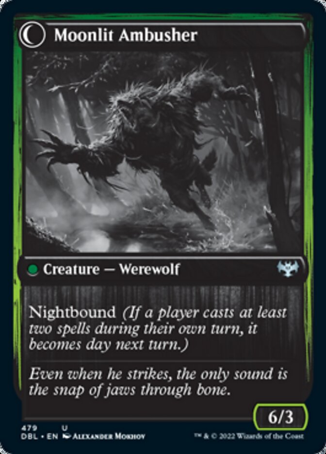 Oakshade Stalker // Moonlit Ambusher - Foil