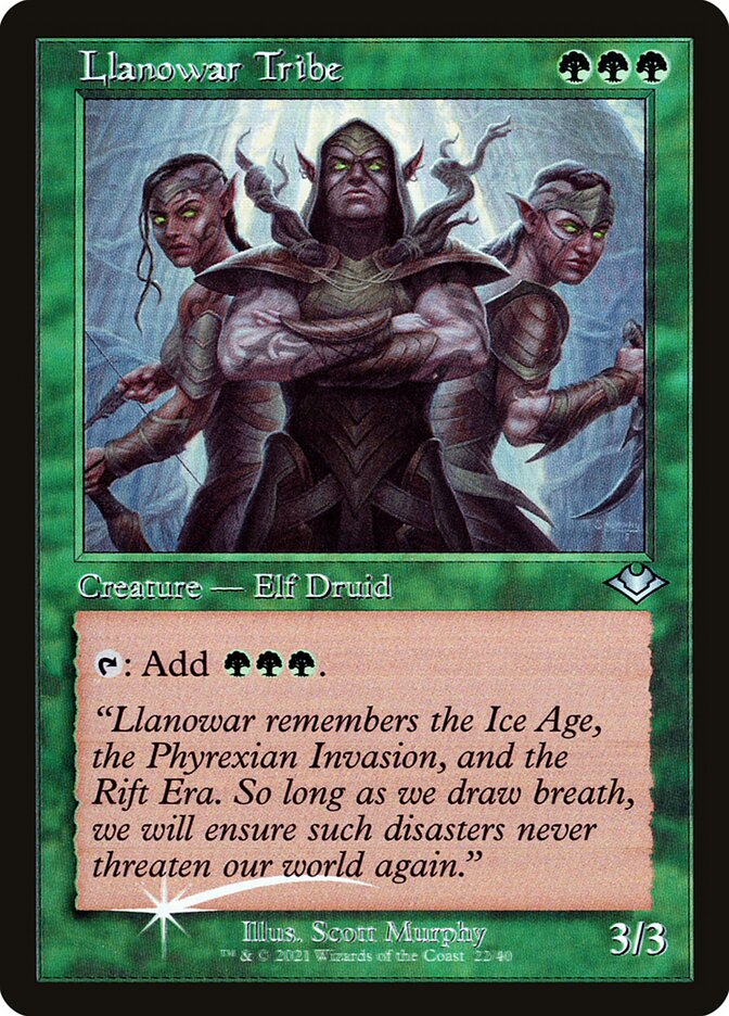Llanowar Tribe - Etched Foil