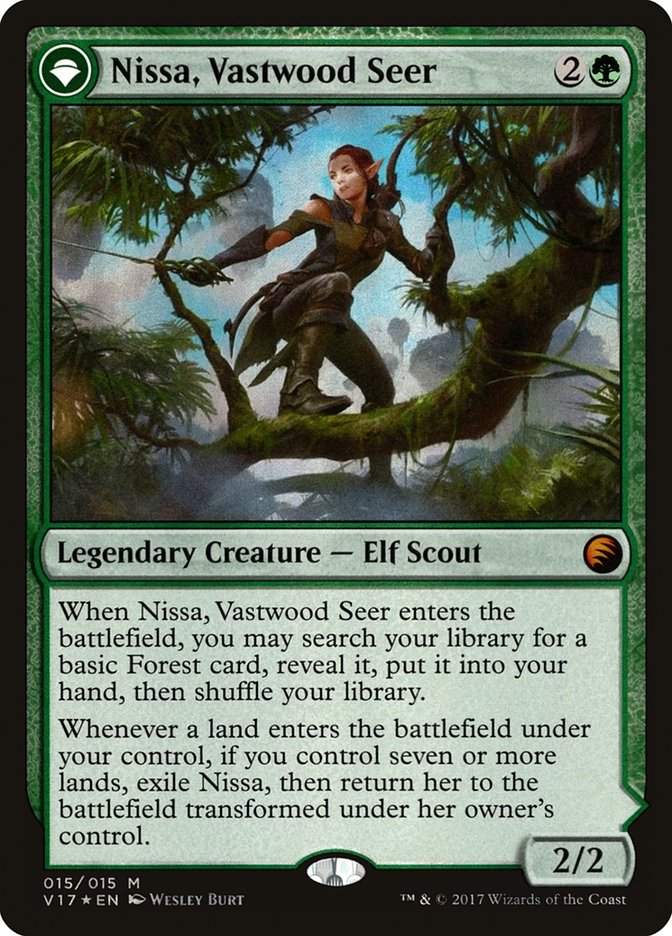 Nissa, Vastwood Seer // Nissa, Sage Animist - Foil