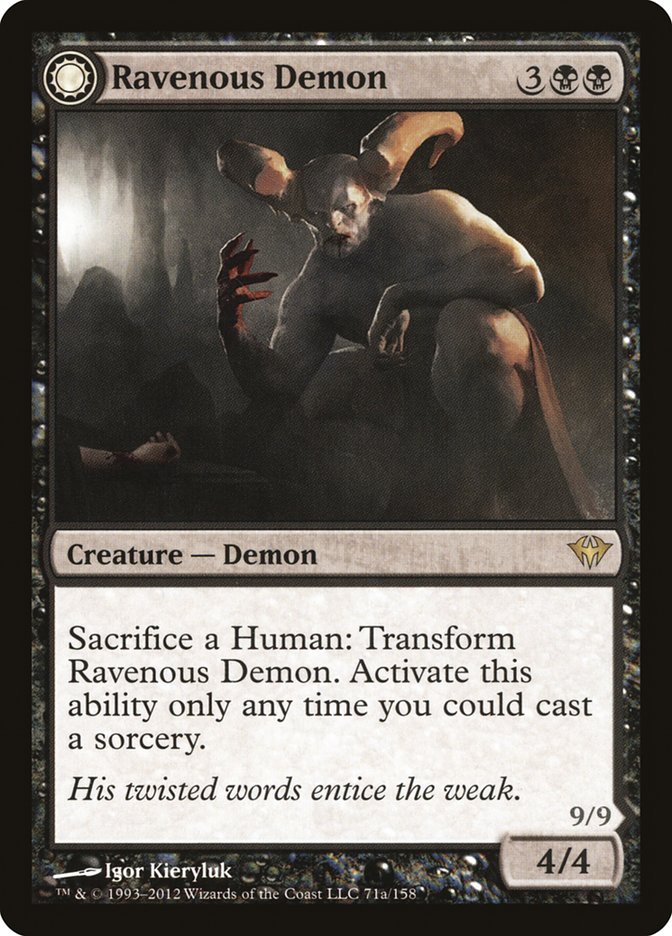 Ravenous Demon // Archdemon of Greed - Foil