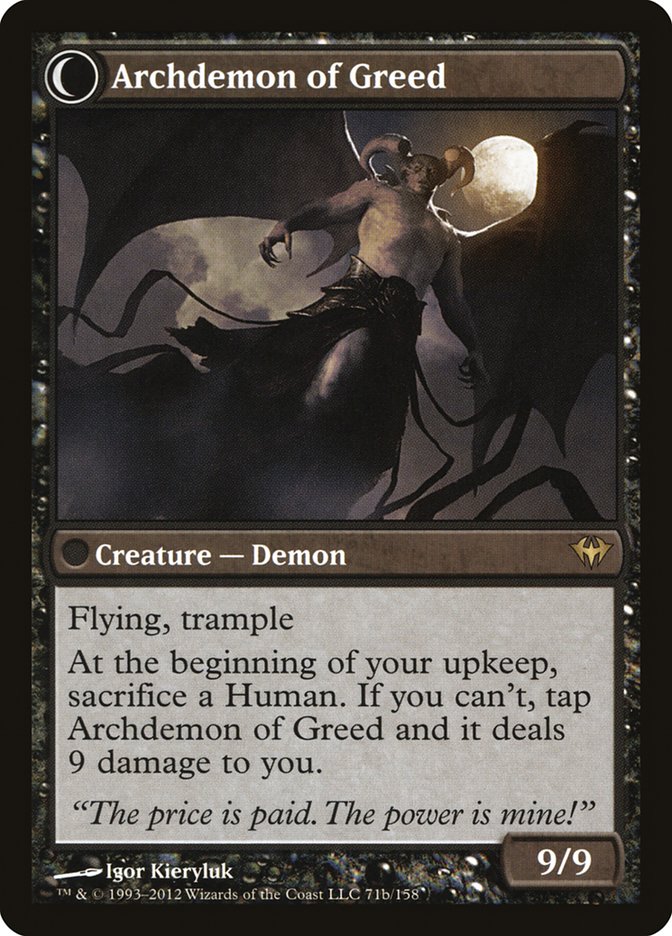 Ravenous Demon // Archdemon of Greed - Foil