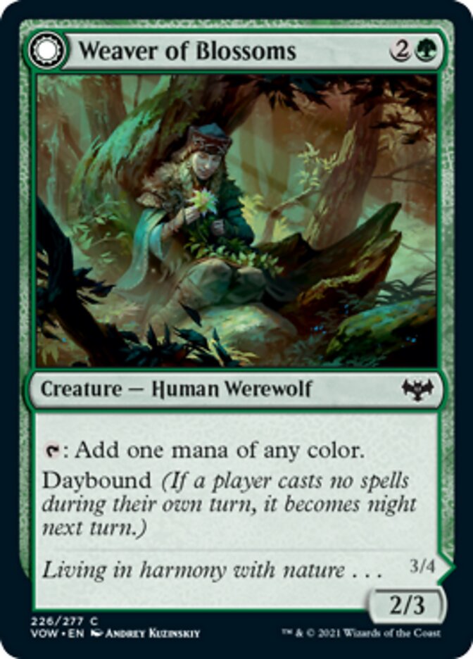 Weaver of Blossoms // Blossom-Clad Werewolf - Foil
