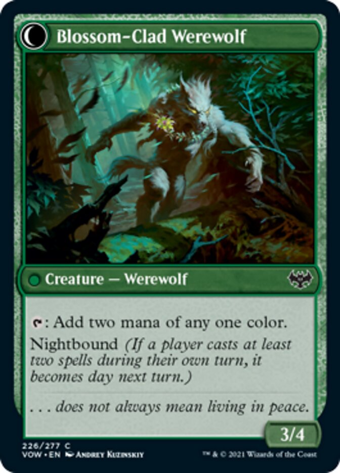 Weaver of Blossoms // Blossom-Clad Werewolf - Foil
