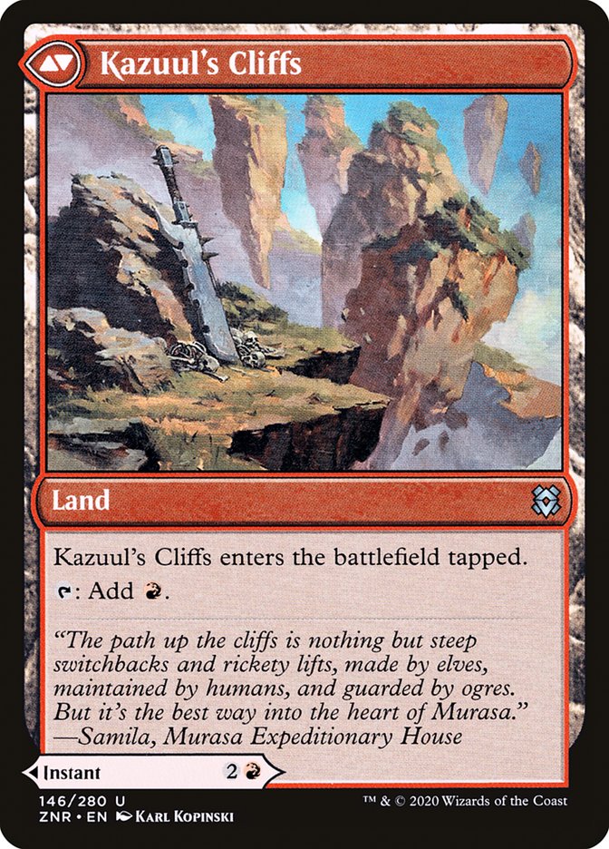 Kazuul's Fury // Kazuul's Cliffs - Foil