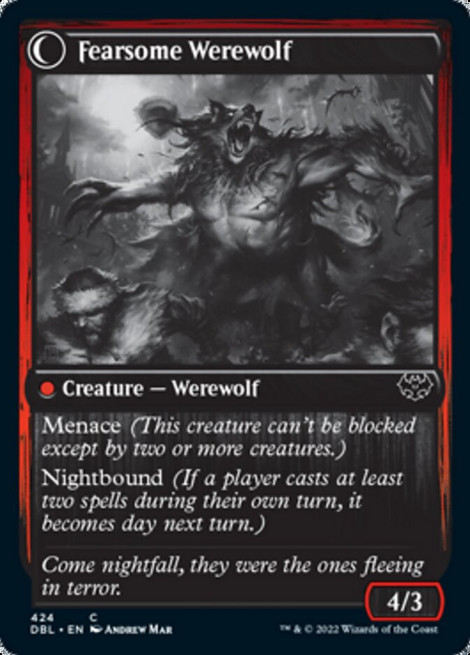 Fearful Villager // Fearsome Werewolf