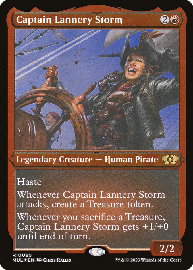 Captain Lannery Storm - Etched Foil