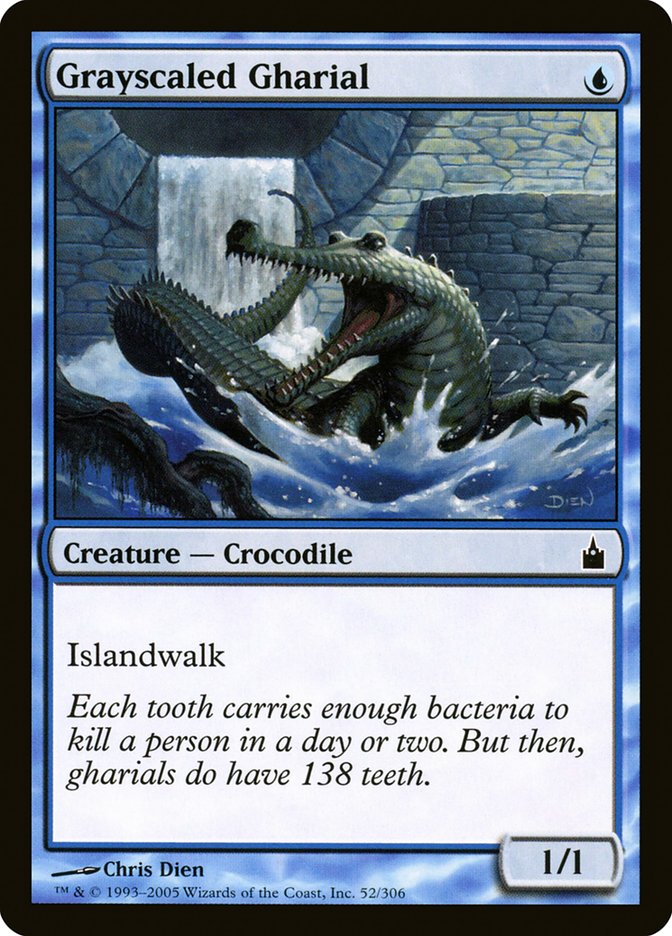 Grayscaled Gharial - Foil