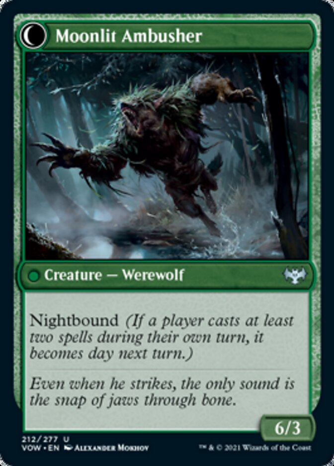 Oakshade Stalker // Moonlit Ambusher - Foil