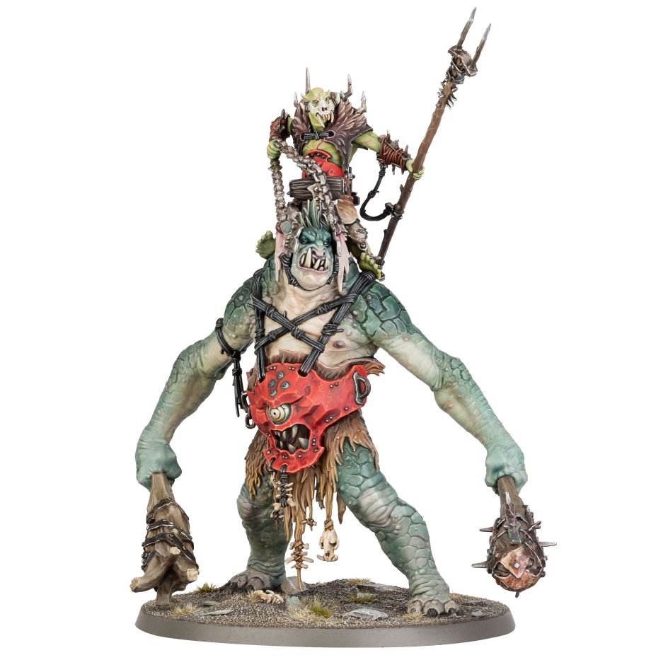 Warhammer: Age of Sigmar - Orruk Warclans - Breaka-Boss on Mirebrute Troggoth