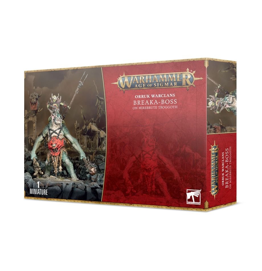 Warhammer: Age of Sigmar - Orruk Warclans - Breaka-Boss on Mirebrute Troggoth