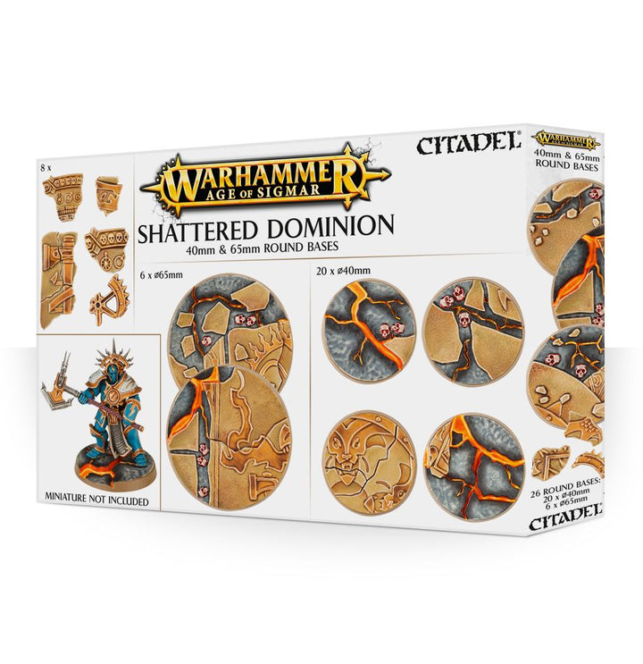 Warhammer: Age of Sigmar - Shattered Dominion - 40 & 65mm Round Bases
