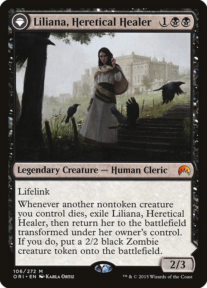 Liliana, Heretical Healer // Liliana, Defiant Necromancer - Foil