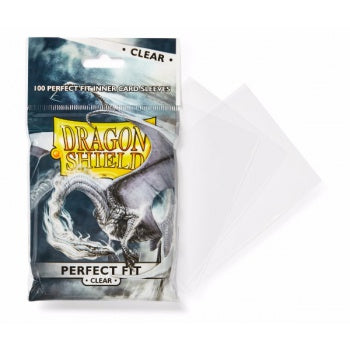 Dragon Shield - 100 Sleeves - Perfect Fit size - Top Loading - Clear