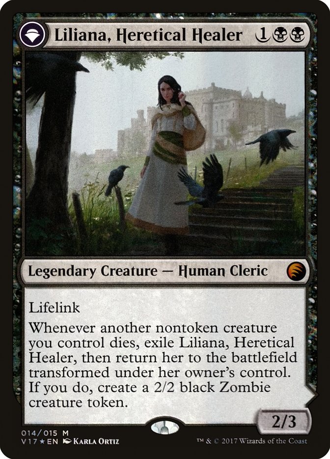 Liliana, Heretical Healer // Liliana, Defiant Necromancer - Foil