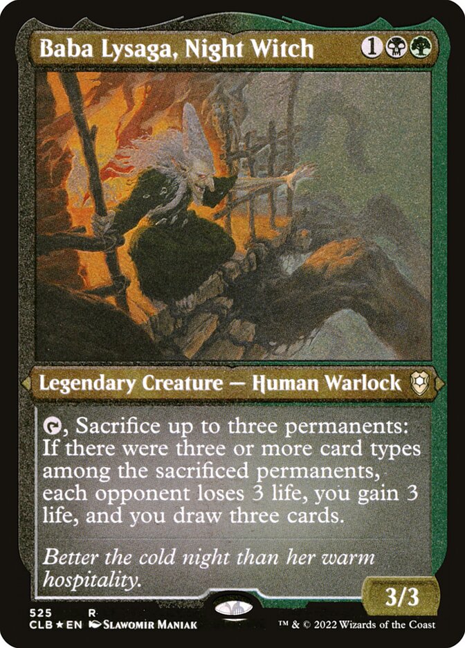 Baba Lysaga, Night Witch - Etched Foil