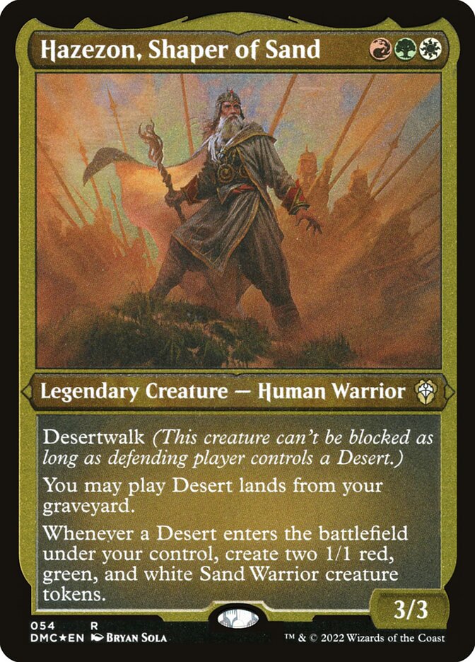 Hazezon, Shaper of Sand - Etched Foil