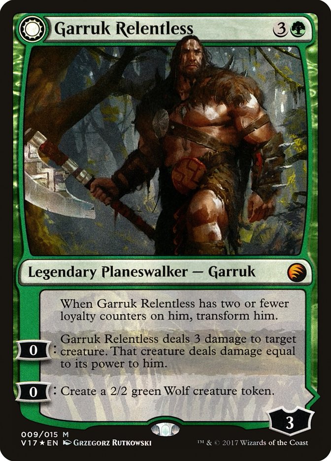 Garruk Relentless // Garruk, the Veil-Cursed - Foil