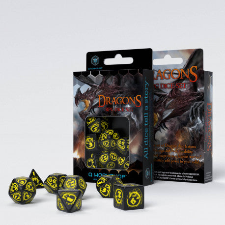 Q Workshop - Dice - RPG Set - Dragons - Morion