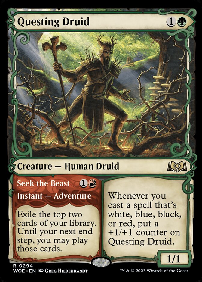 Questing Druid // Seek the Beast - Foil