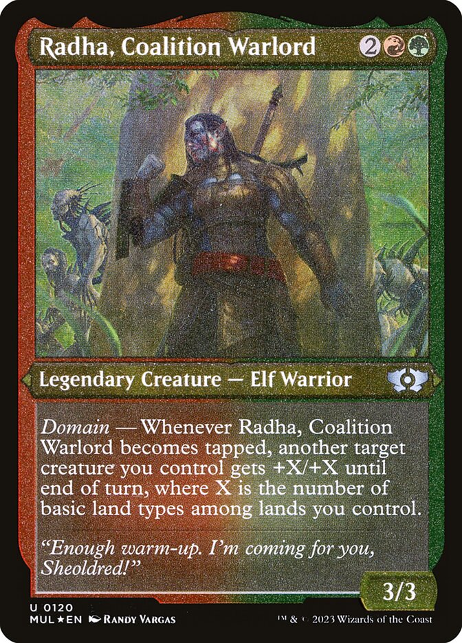 Radha, Coalition Warlord - Etched Foil