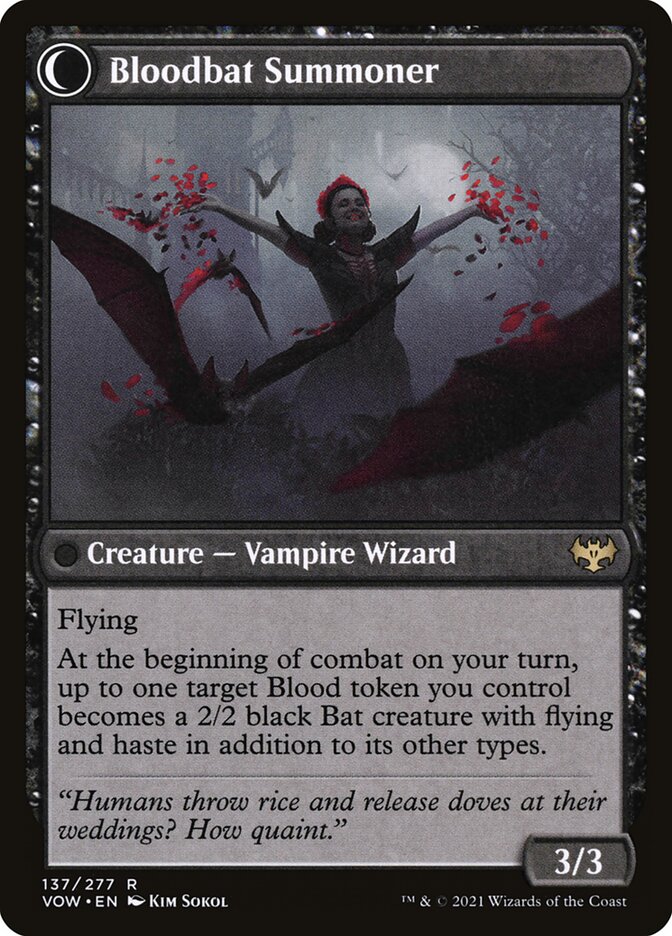 Voldaren Bloodcaster // Bloodbat Summoner - Foil