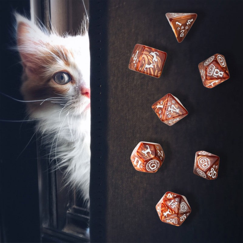 Q Workshop - Dice - RPG Set - CATS - Muffin