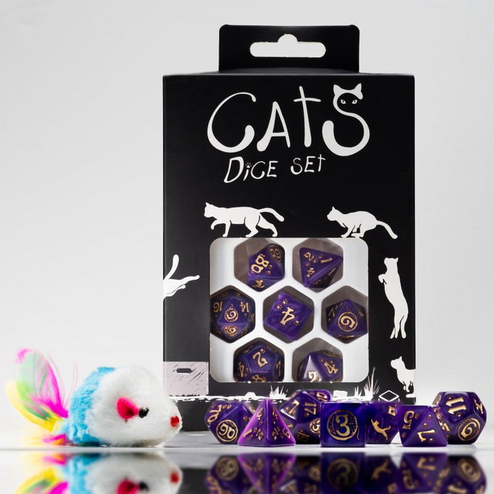 Q Workshop - Dice - RPG Set - CATS - Purrito