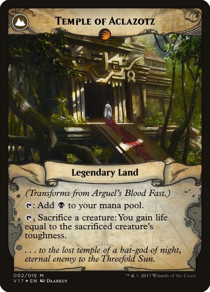 Arguel's Blood Fast // Temple of Aclazotz - Foil