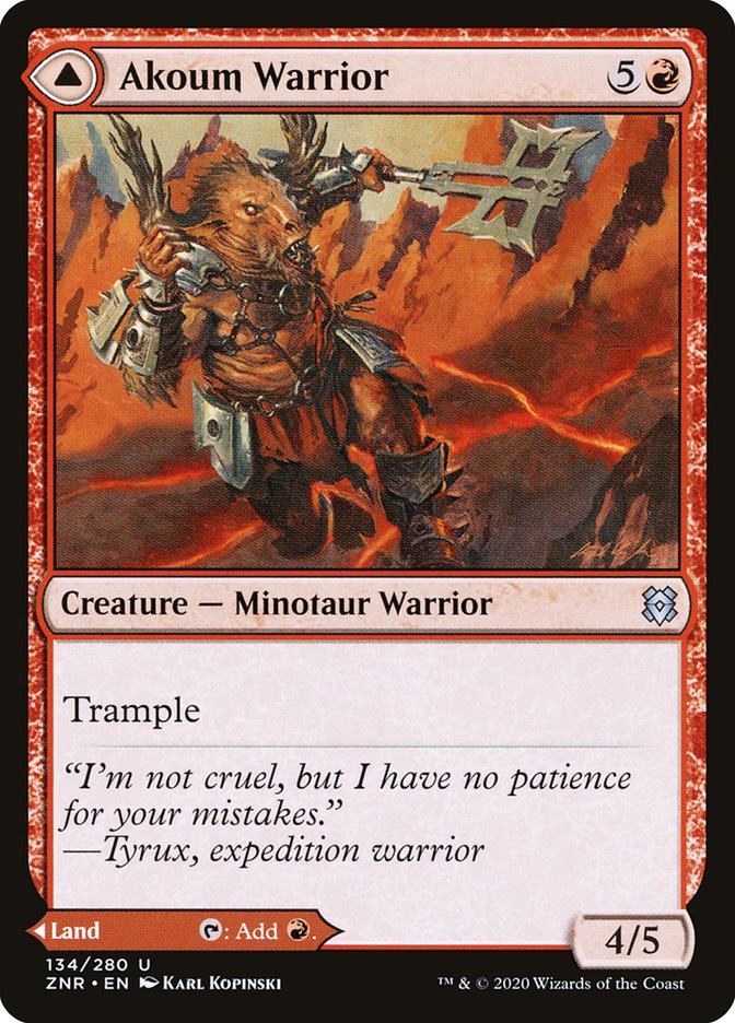 Akoum Warrior // Akoum Teeth - Foil