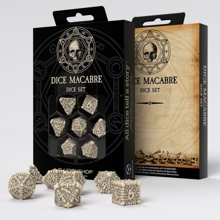 Q Workshop - Dice - RPG Set - Dice Macabre