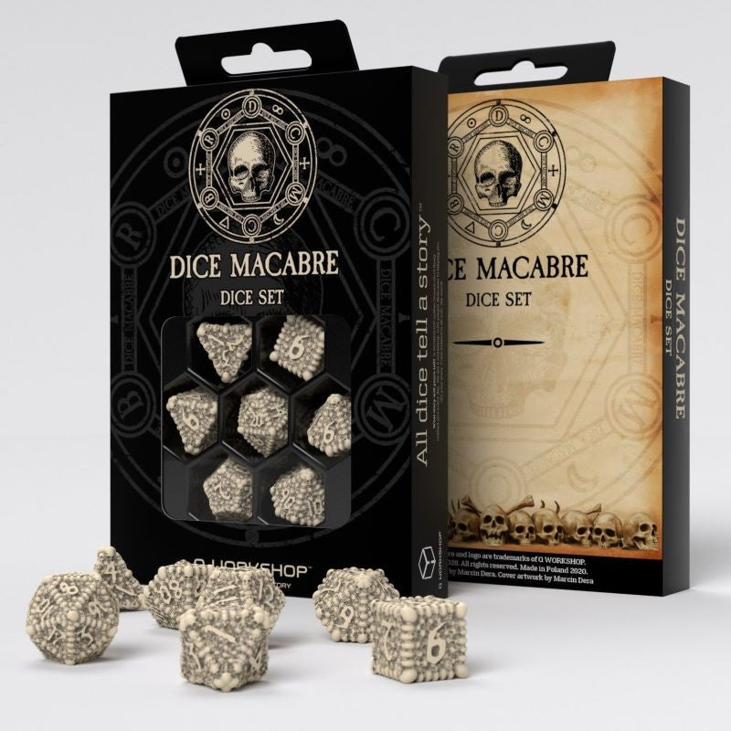 Q Workshop - Dice - RPG Set - Dice Macabre