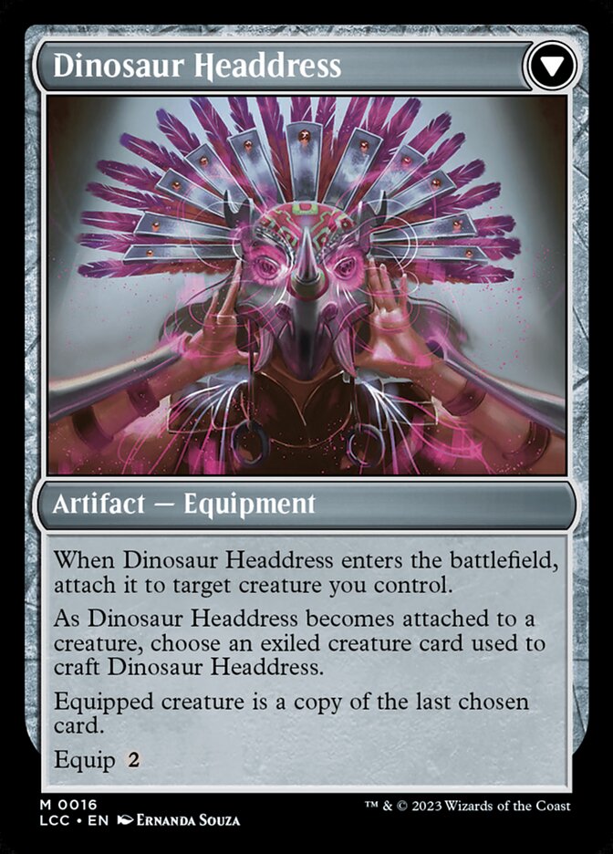 Paleontologist's Pick-Axe // Dinosaur Headdress - Foil
